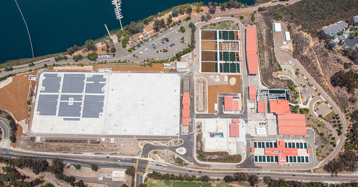 Miramar Clearwell Improvements finished construction aerial
