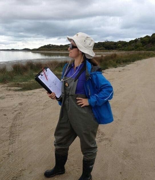 Conducting a wetland survey, in the Southeast of South Australia.