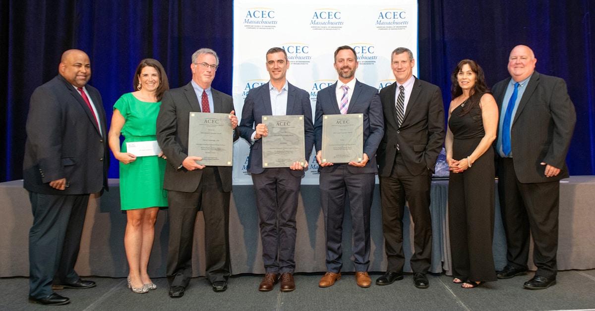 Kleinfelder's PL6 Project Team Receiving ACEC MA Award