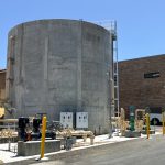 RD Badger Water Treatment Plant exterior of building with road and sky