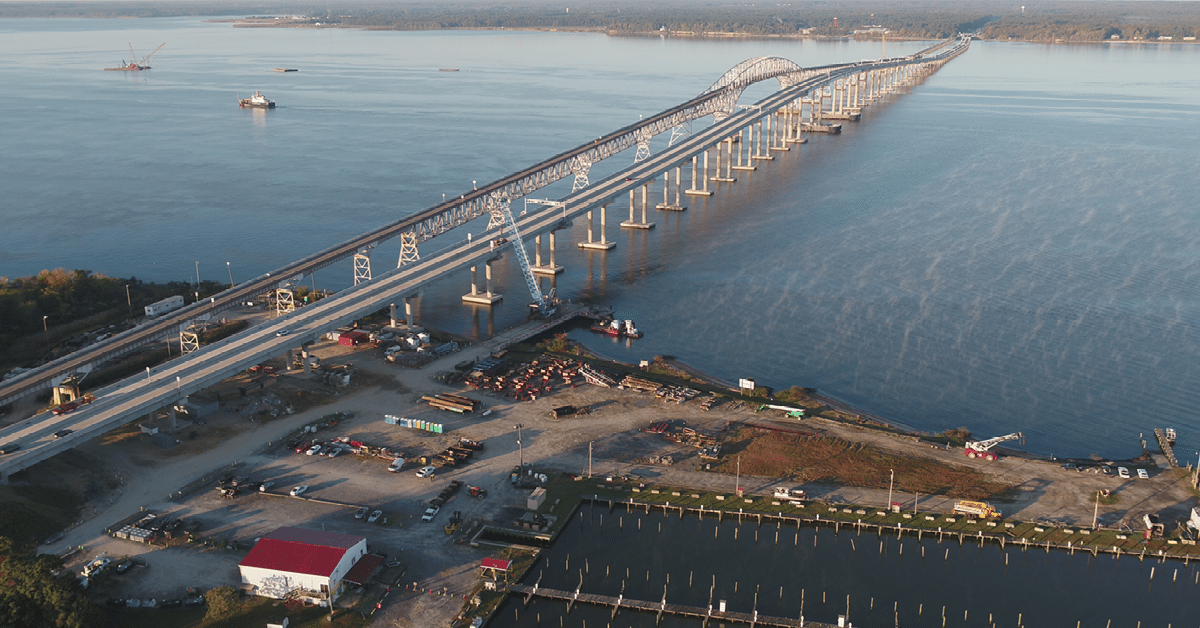 Aerial photo of Nice-Middleton Bridge, Courtesy of MDTA Flickr
