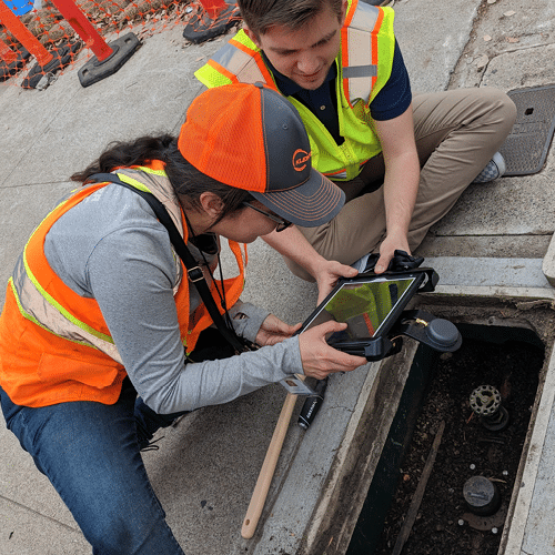 Kleinfelder staff conducting lead service line inventory for the City of San Diego