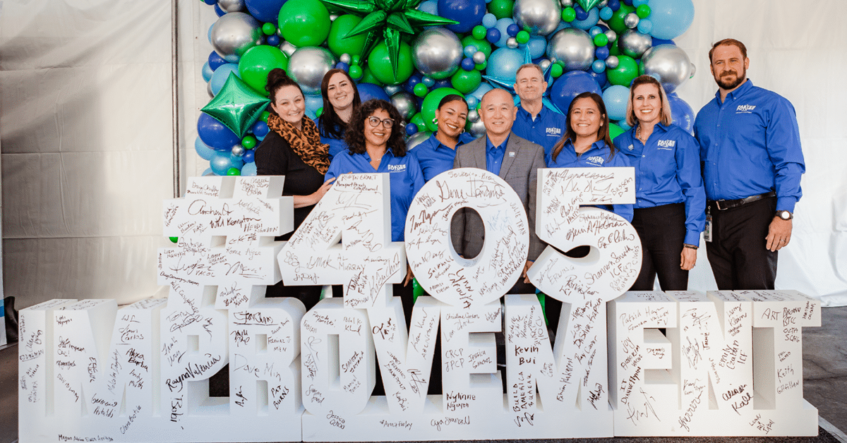 I-405 Improvements Project Completion - Staff Celebrating
