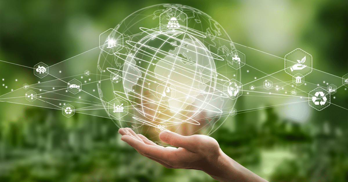 Corporate Social Responsibility Report (Stock Image of hand holding illuminated globe)