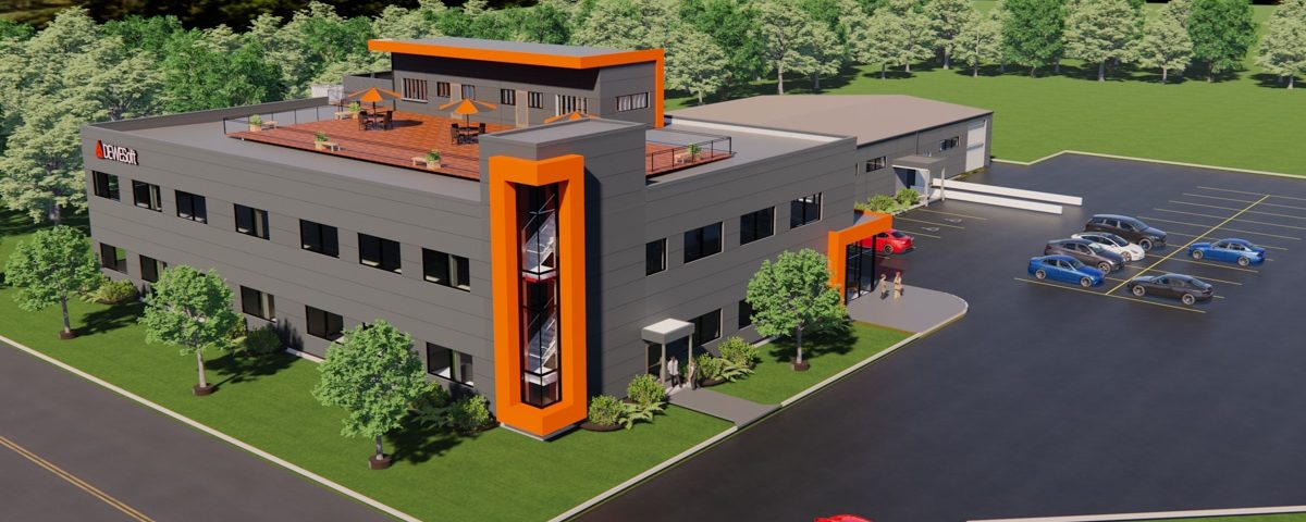 Rendering of DEWESoft headquarters building