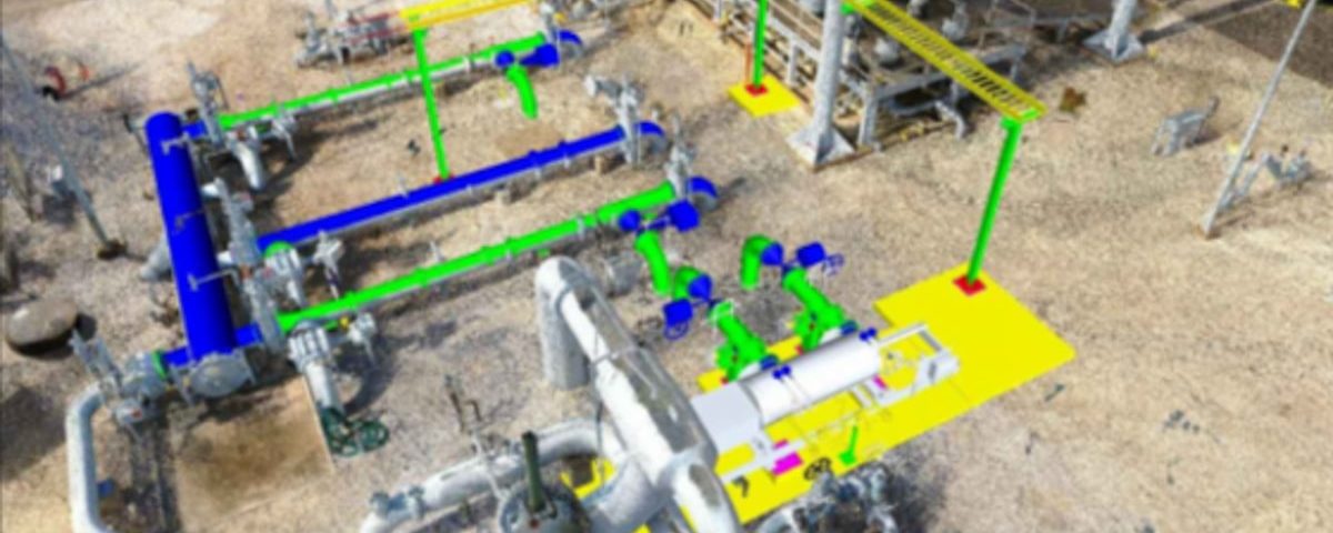 color coded pipes on dirt background