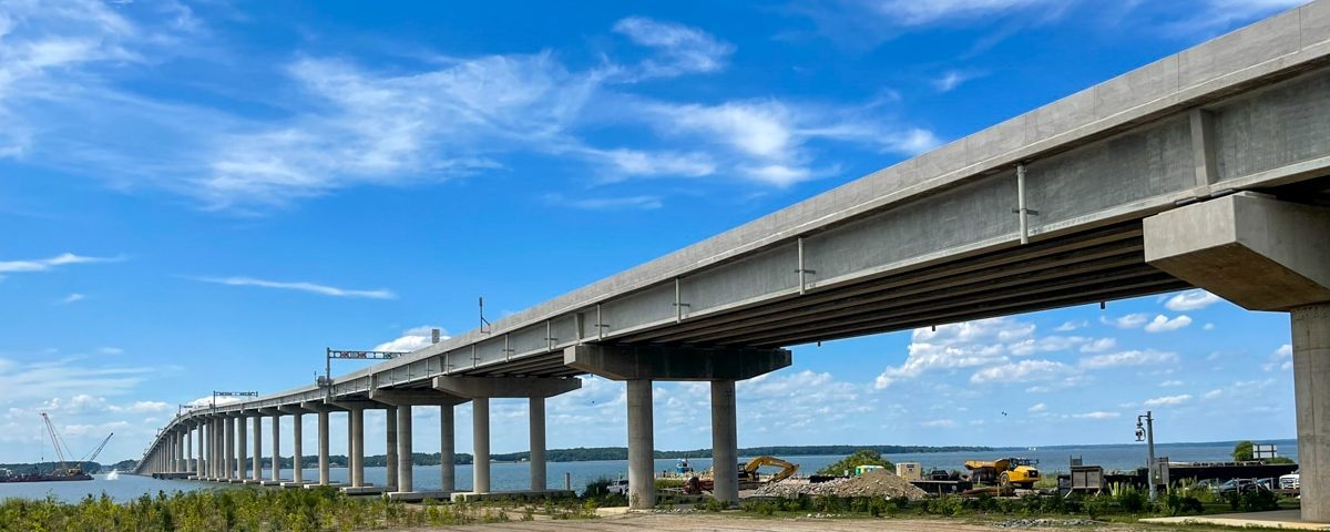 Nice-Middleton Bridge from ground with blue sky