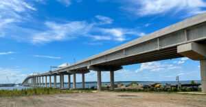 Nice-Middleton Bridge from ground with blue sky