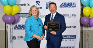 Viv Bianes receiving the APWA San Diego Lifetime Achievement Award