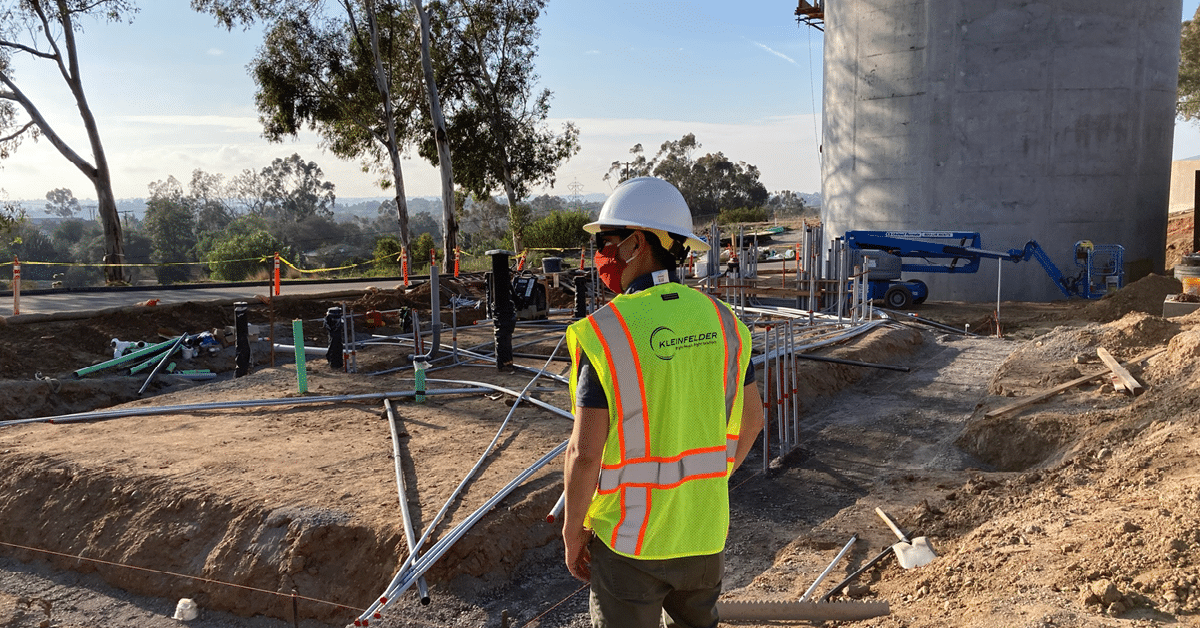 Kleinfelder's Art Garcia at the Santa Fe Irrigation District Badger project site