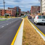 US 1 redevelopment project showing median and road travel lanes
