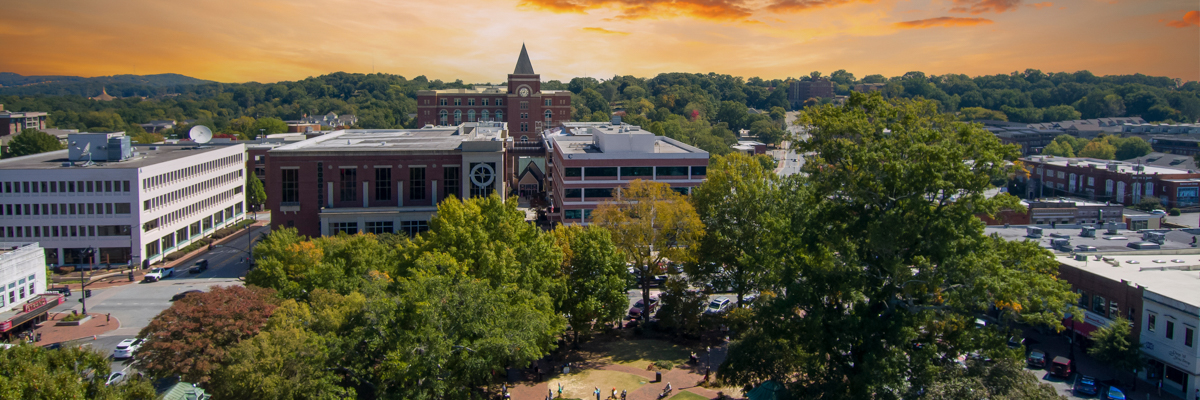 Marietta, Georgia, skyline at dusk