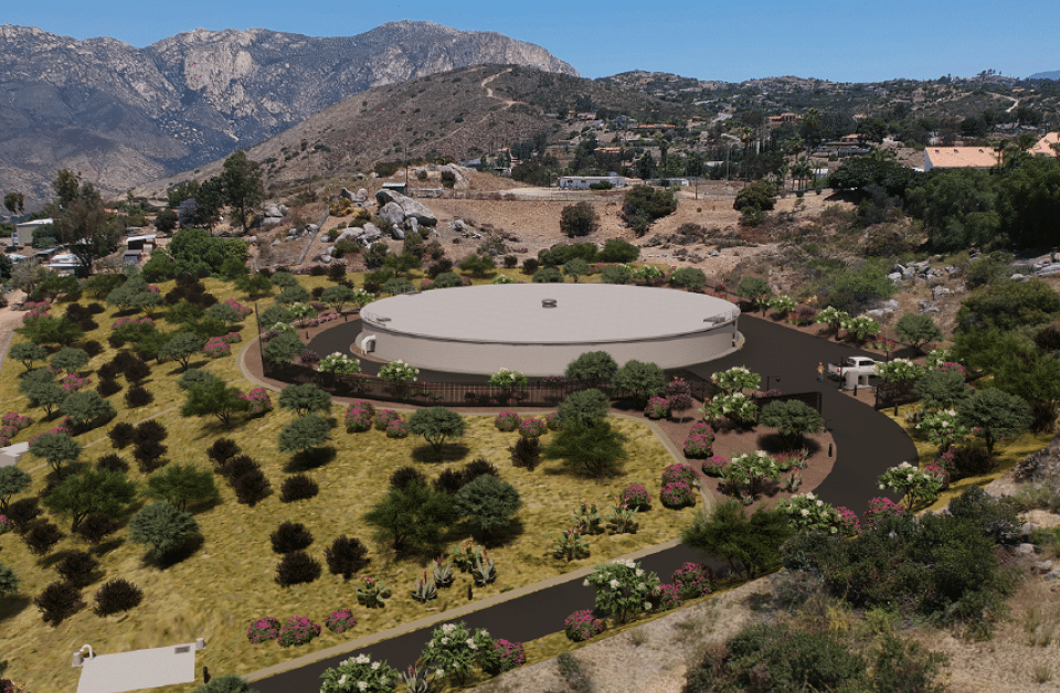 3D Rendering of the Future Blossom Valley Reservoir. Photo courtesy of Padre Dam Municipal Water District.
