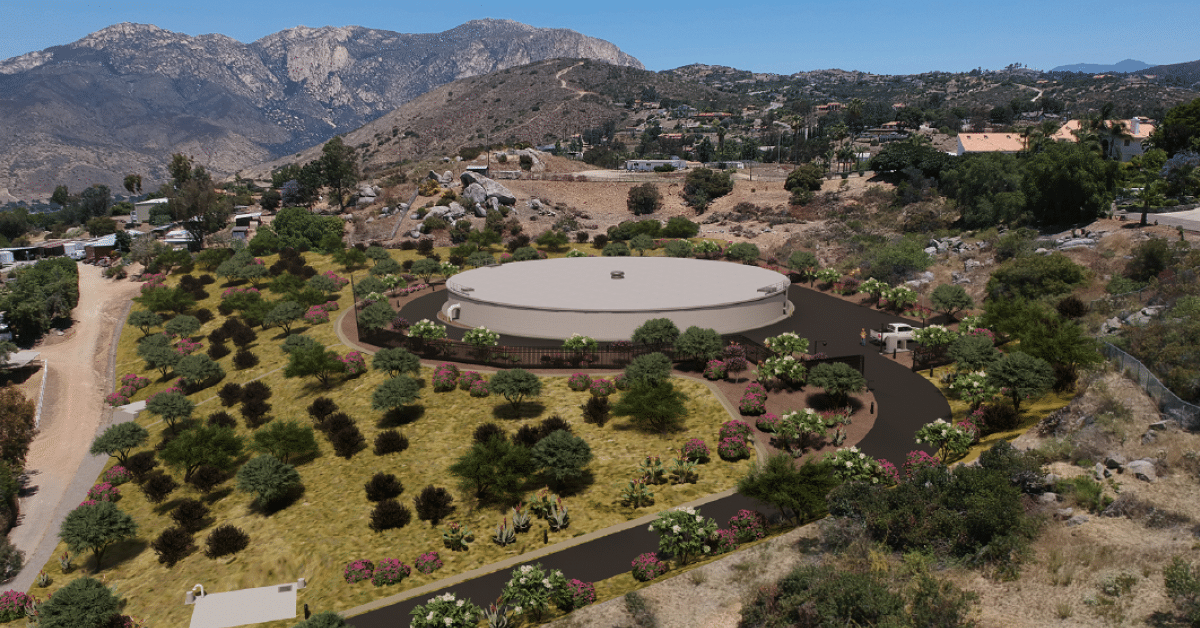 3D Rendering of the Future Blossom Valley Reservoir. Photo courtesy of Padre Dam Municipal Water District.