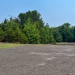 Fall Brook West abandoned mine land with gravel lot and trees