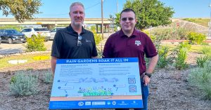 Rain garden educational plaque