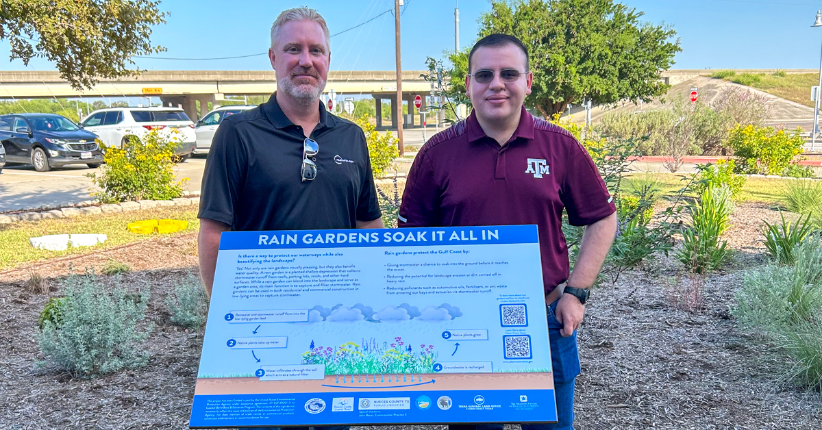 Rain garden educational plaque