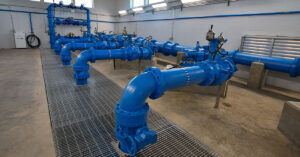 Ankeny Northwest Booster Station pipes and grates