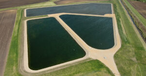 Wastewater treatment field expansion aerial view