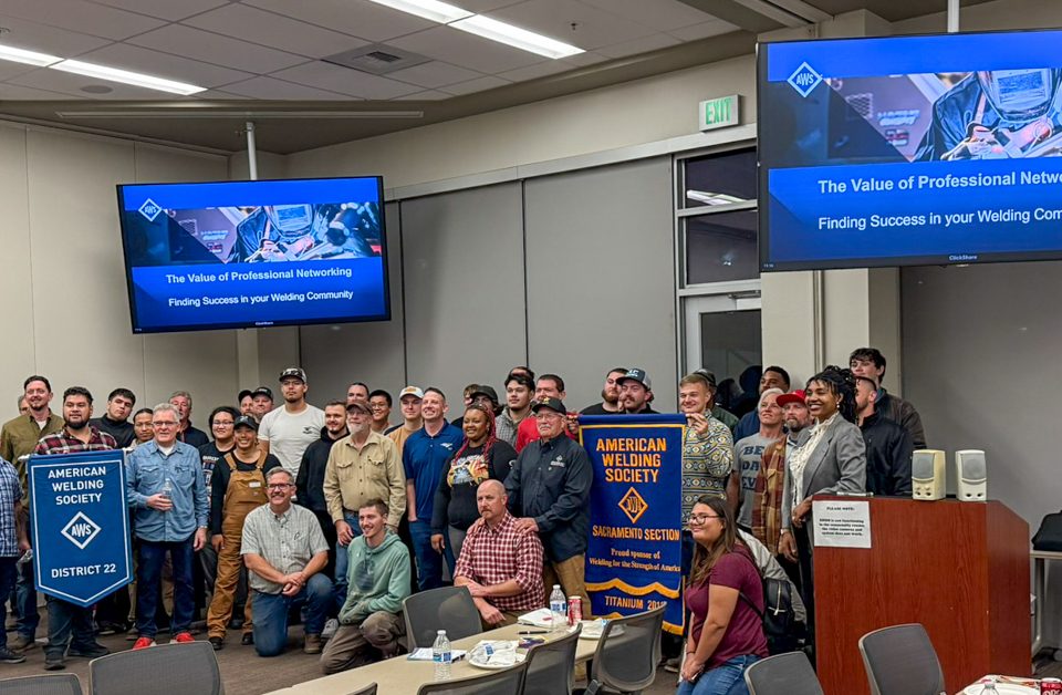 American Welding Society group posing at award ceremony