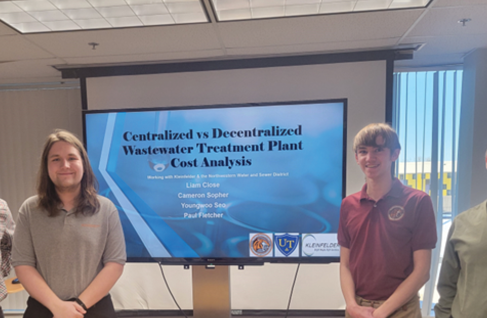 Kleinfelder's Toledo Office Partners with University of Toledo Students on Wastewater Cost Analysis