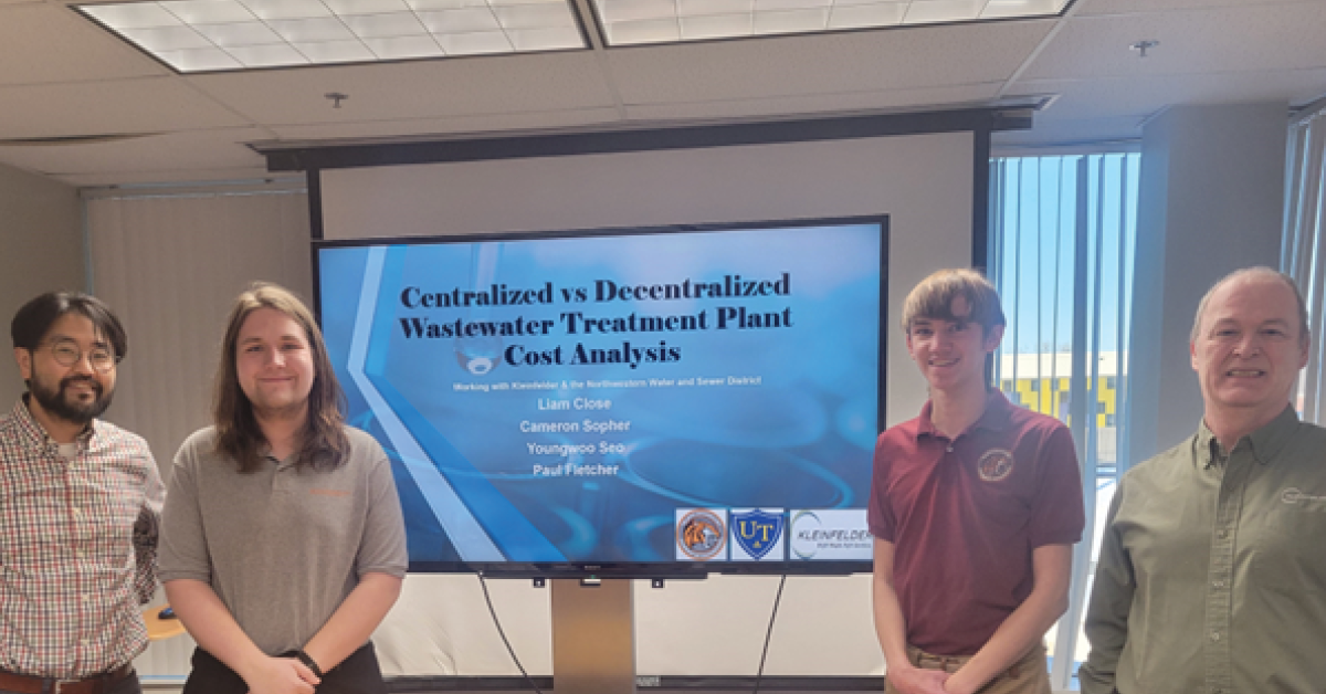 Kleinfelder's Toledo Office Partners with University of Toledo Students on Wastewater Cost Analysis
