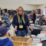 Kleinfelder wildlife biologist Maia Lipschutz presented at Tuolumne County Schools Dinner with a Scientist