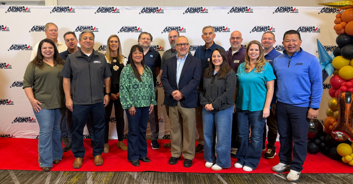 Vic Bianes with members of the Texas APWA Chapter, representing the entire state